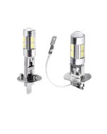 2PCS H1 H3 LED Car Lamp, 6500K 10SMD 5630 5730 Car Fog Lights 